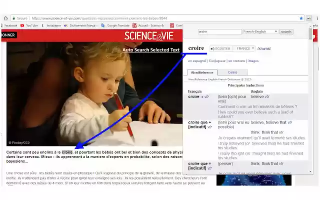 Absolute Free WordReference Dic(Ctrl+Shift+Q)  from Chrome web store to be run with OffiDocs Chromium online