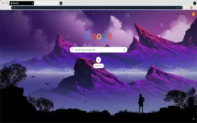 Abstract Mountains Theme  from Chrome web store to be run with OffiDocs Chromium online