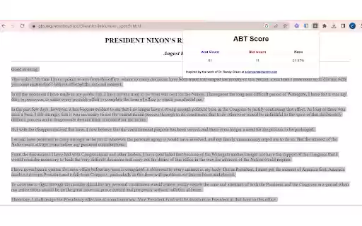ABT Score Extension  from Chrome web store to be run with OffiDocs Chromium online