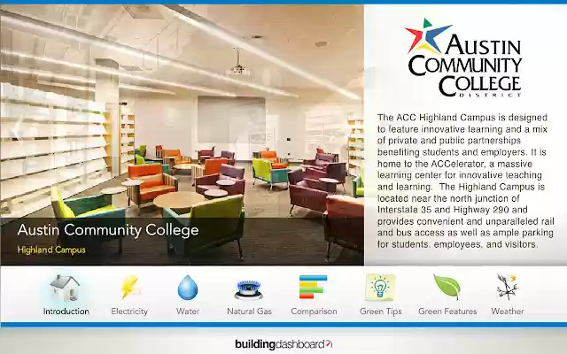 ACC Highland Campus Building Dashboard  from Chrome web store to be run with OffiDocs Chromium online