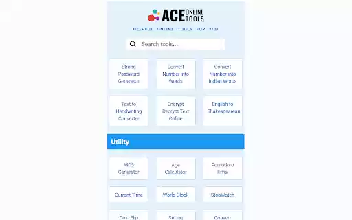 AceOnlineTools.com  from Chrome web store to be run with OffiDocs Chromium online