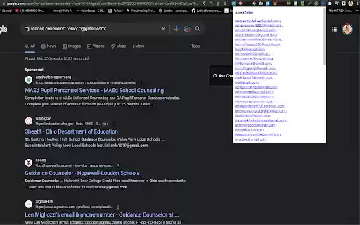 Acmetutor Email Extractor  from Chrome web store to be run with OffiDocs Chromium online