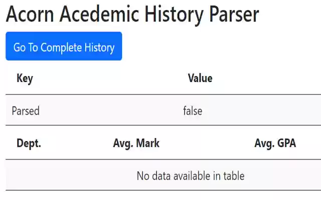 Acorn Acedemic History Parser from Chrome web store to be run with OffiDocs Chromium online Acorn Acedemic History Parser from Chrome web store to be run with OffiDocs Chromium online