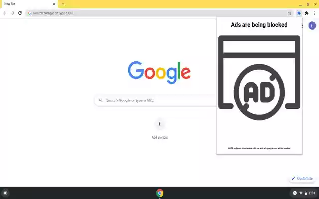 Ad Begone  from Chrome web store to be run with OffiDocs Chromium online