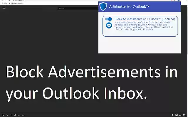 Adblocker for Outlook™  from Chrome web store to be run with OffiDocs Chromium online