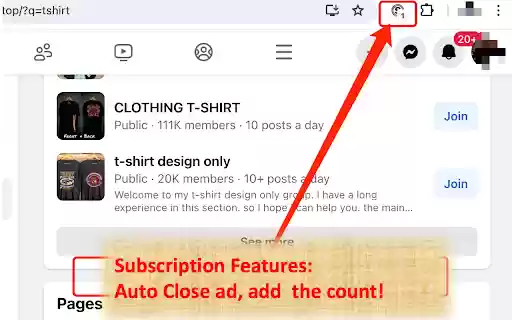 Adblock for Facebook  from Chrome web store to be run with OffiDocs Chromium online