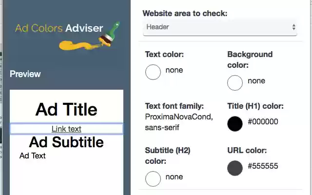 Ad Colors Adviser from Chrome web store to be run with OffiDocs Chromium online Ad Colors Adviser from Chrome web store to be run with OffiDocs Chromium online