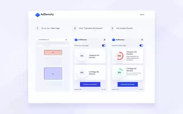 Ad Density Measure In a Single Click  from Chrome web store to be run with OffiDocs Chromium online