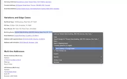 Address to Google Maps  from Chrome web store to be run with OffiDocs Chromium online