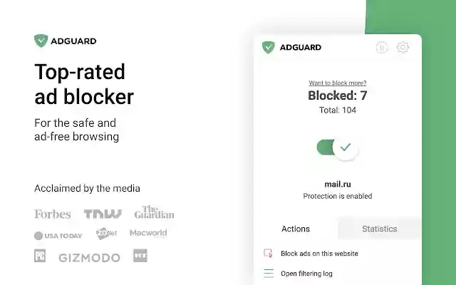 AdGuard AdBlocker (Beta)  from Chrome web store to be run with OffiDocs Chromium online