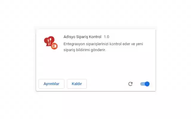 Adisyo Sipariş Kontrol  from Chrome web store to be run with OffiDocs Chromium online