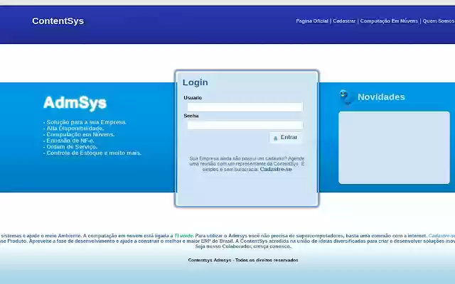 Admsys Emitir Notas from Chrome web store to be run with OffiDocs Chromium online Admsys Emitir Notas from Chrome web store to be run with OffiDocs Chromium online