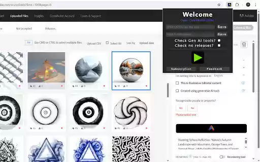 Adobe Stock Metadata Automation from Chrome web store to be run with OffiDocs Chromium online Adobe Stock Metadata Automation from Chrome web store to be run with OffiDocs Chromium online