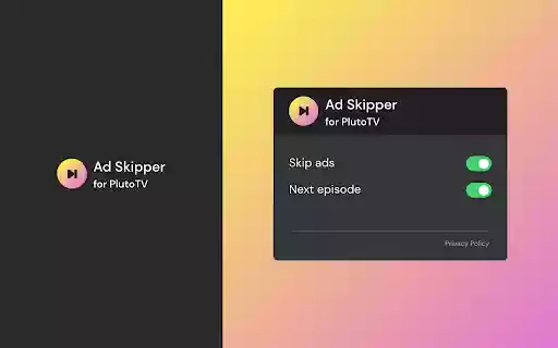Ad Skipper for Pluto TV  from Chrome web store to be run with OffiDocs Chromium online