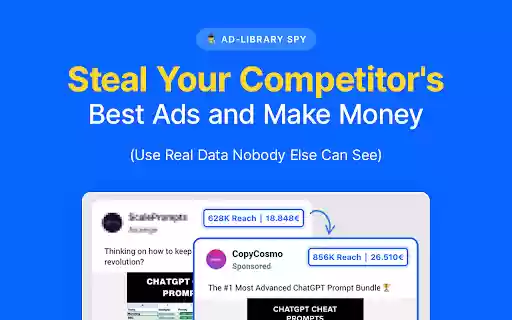AdSpend Checker: Meta Ad Library AdSpy  from Chrome web store to be run with OffiDocs Chromium online
