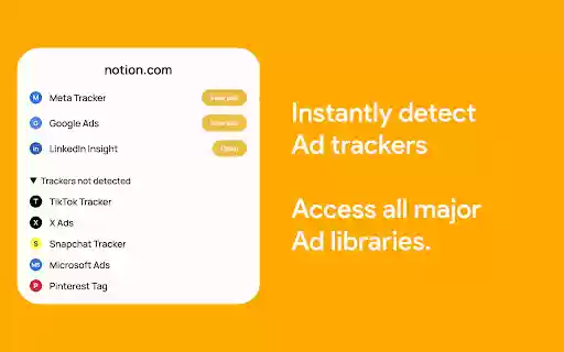 Ads Pixel Finder – Detect Ad Pixels  Access Ad Libraries  from Chrome web store to be run with OffiDocs Chromium online