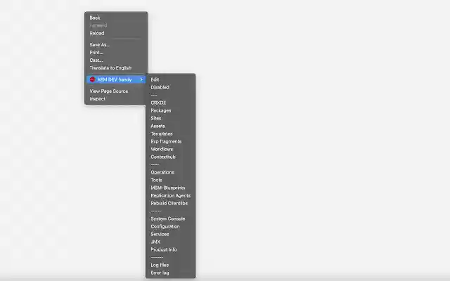 AEM Console Shortcuts from Chrome web store to be run with OffiDocs Chromium online AEM Console Shortcuts from Chrome web store to be run with OffiDocs Chromium online