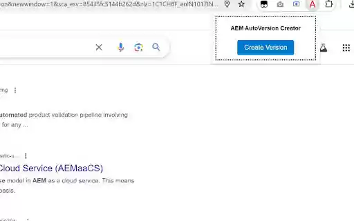 AEM Version Creator  from Chrome web store to be run with OffiDocs Chromium online