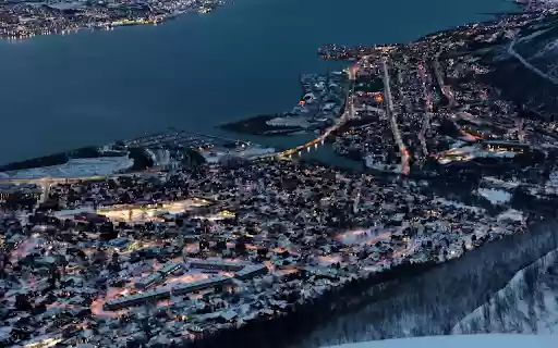 Aerial View of Tromsø at Twilight in Winter  from Chrome web store to be run with OffiDocs Chromium online