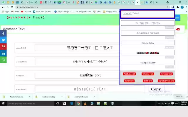 Aesthetic Text ᐈ #201+ Fancy Text Generator  from Chrome web store to be run with OffiDocs Chromium online