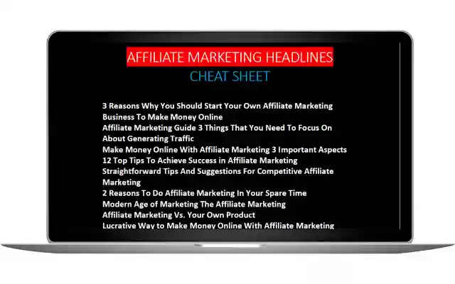 Affiliate Marketing Cheat Sheet  from Chrome web store to be run with OffiDocs Chromium online