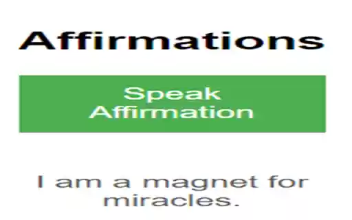 Affirmations with Speech  from Chrome web store to be run with OffiDocs Chromium online