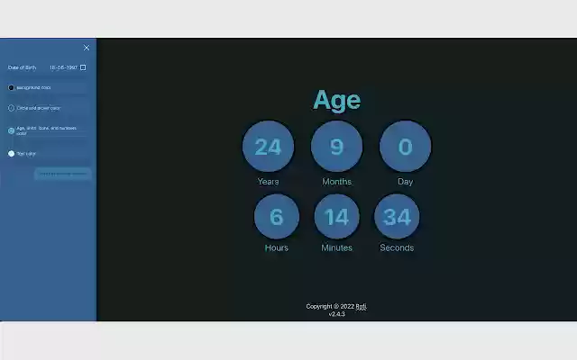 Age Calculator and Updater โดย Rofi จาก Chrome เว็บสโตร์เพื่อใช้งานร่วมกับ OffiDocs Chromium ออนไลน์