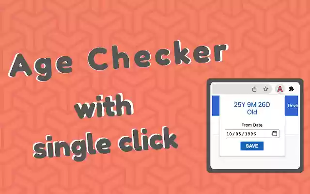 OffiDocs Chromium ile çevrimiçi olarak çalıştırılacak Chrome web mağazasından Age Checker