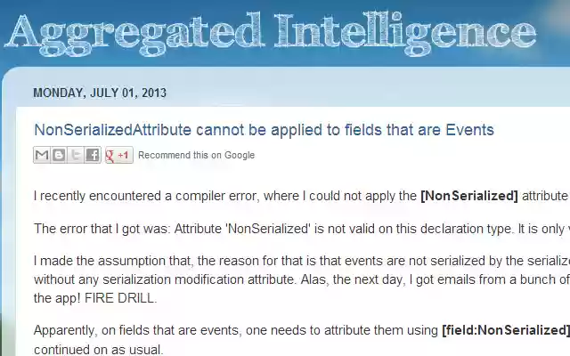 Aggregated Intelligence Blog  from Chrome web store to be run with OffiDocs Chromium online