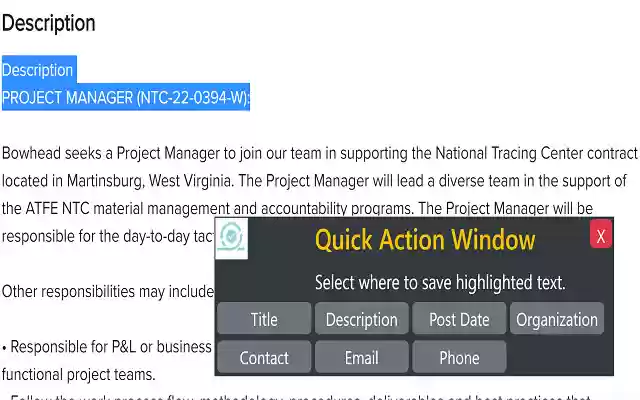 Agile Jobing  from Chrome web store to be run with OffiDocs Chromium online