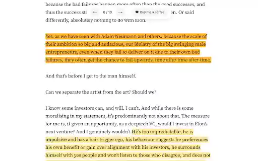 AI article Highlighter  from Chrome web store to be run with OffiDocs Chromium online