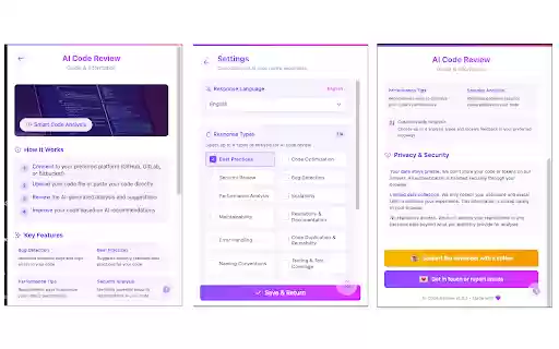 AI Code Review  from Chrome web store to be run with OffiDocs Chromium online