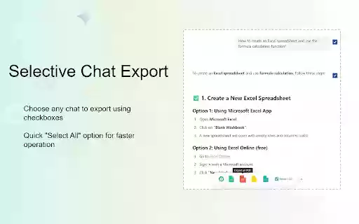 AI Exporter: ChatGPT to PDF (also PNG/MD), Supports Gemini, Claude and Grok  from Chrome web store to be run with OffiDocs Chromium online