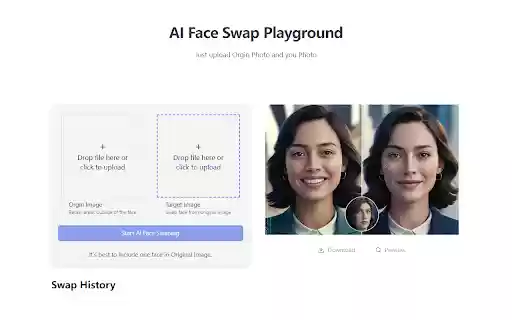 AI Face Swap Photo  Video Face Swap  from Chrome web store to be run with OffiDocs Chromium online