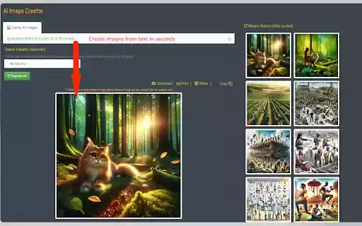 AI Image Generator Pro  from Chrome web store to be run with OffiDocs Chromium online