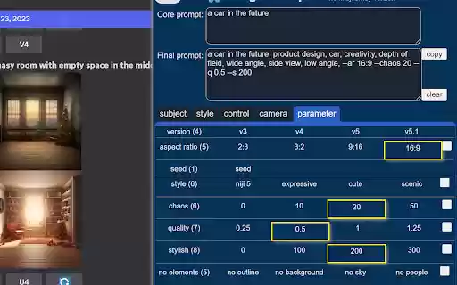 AI Image Prompter for Midjourney and more  from Chrome web store to be run with OffiDocs Chromium online