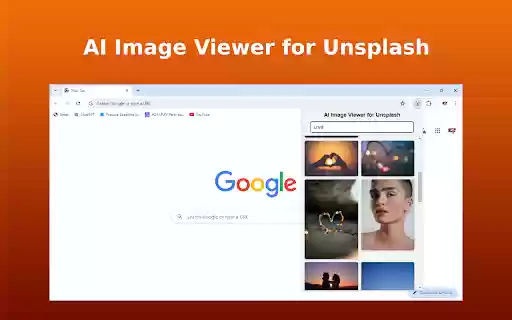 AI Image Viewer for Unsplash  from Chrome web store to be run with OffiDocs Chromium online