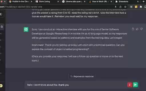 AI Interviewer from Chrome web store to be run with OffiDocs Chromium online AI Interviewer from Chrome web store to be run with OffiDocs Chromium online