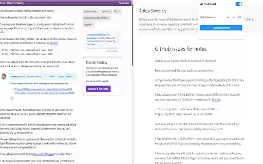 AI Just Read – Smarter Reader Mode with Article Summaries from Chrome web store to be run with OffiDocs Chromium online AI Just Read – Smarter Reader Mode with Article Summaries from Chrome web store to be run with OffiDocs Chromium online