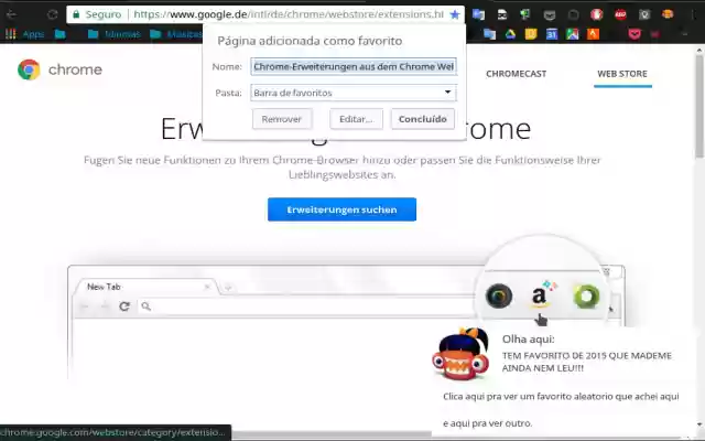 Ailtons Bookmark Reminder :P from Chrome web store to be run with OffiDocs Chromium online Ailtons Bookmark Reminder :P from Chrome web store to be run with OffiDocs Chromium online