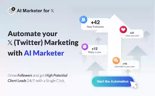 AI Marketer for X – Your AI Marketing Employee for Twitter (X)  from Chrome web store to be run with OffiDocs Chromium online