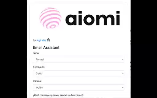 Aiomi: AI Assistant  from Chrome web store to be run with OffiDocs Chromium online