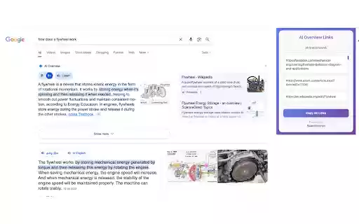 AI Overview Source URL Extractor  from Chrome web store to be run with OffiDocs Chromium online