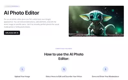 AI Photo Editor  from Chrome web store to be run with OffiDocs Chromium online