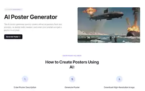 AI Poster Generator  from Chrome web store to be run with OffiDocs Chromium online