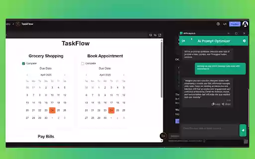 AiPromptech Ai Prompt Optimizer  from Chrome web store to be run with OffiDocs Chromium online