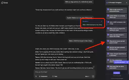 AI Prompts Navigator  from Chrome web store to be run with OffiDocs Chromium online