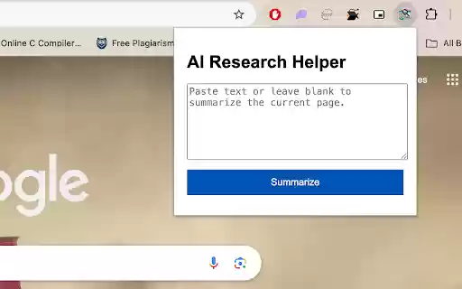 AI Research Helper  from Chrome web store to be run with OffiDocs Chromium online