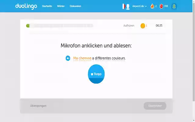 Airport1 Duolingo Improvement  from Chrome web store to be run with OffiDocs Chromium online