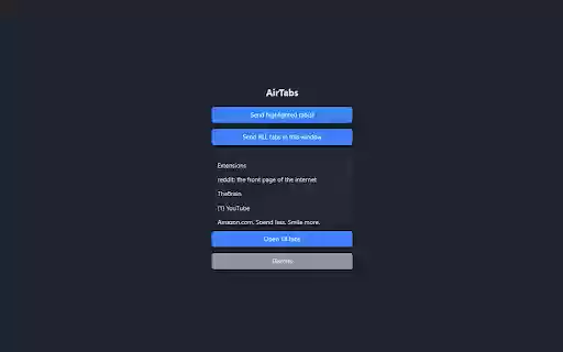 AirTabs  from Chrome web store to be run with OffiDocs Chromium online